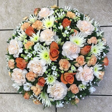 Peach, Orange & White Loose Posy