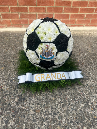 Football - 3D football tribute in a team of your choice with a name ribbon attached