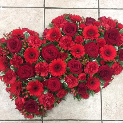 Red Loose Double Heart - 