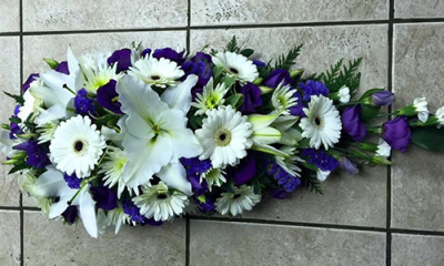 Purple & White Single Ended Spray - 