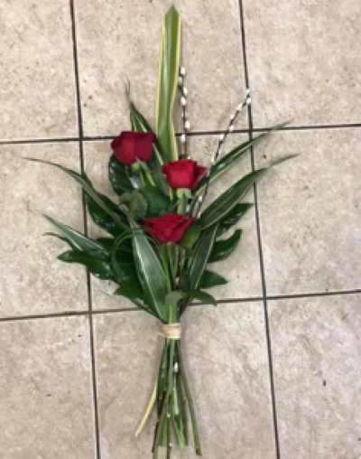 Red rose tied sheaf - 