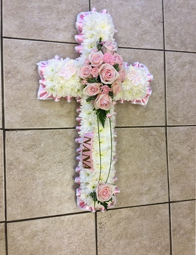 Pink & White Based Cross