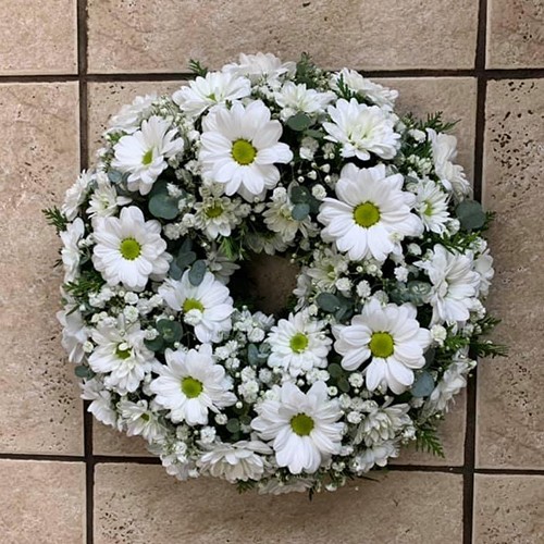 White Loose Wreath