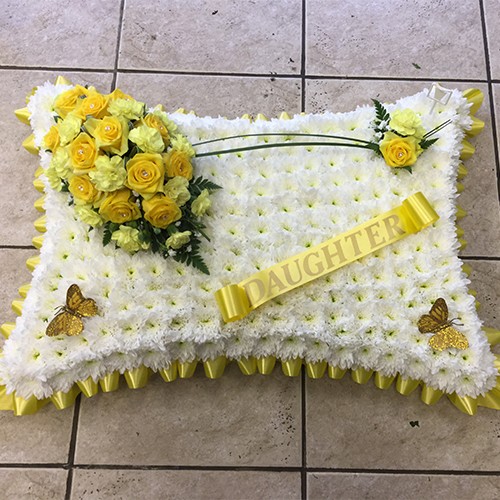 Yellow & White Based Pillow